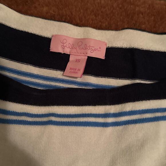 Lilly Pulitzer long sleeve fitted sweater red white blue - size XS - Picture 4 of 8